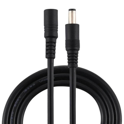 DC Power Extension Cable for Device Connections, Multiple Lengths - 5.5mm x 2.1mm male to female black extension cable for cameras and appliances