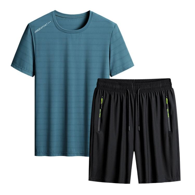 Men's Casual Summer Sports Two-Piece Set: T-Shirt and Shorts