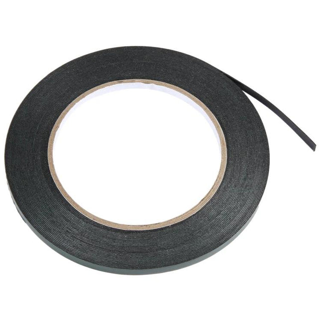 Double-Sided Foam Tape for Phone Screen Repairs, 10 Meters Long - black foam adhesive roll for touchscreen and component bonding, strong hold, clean removal