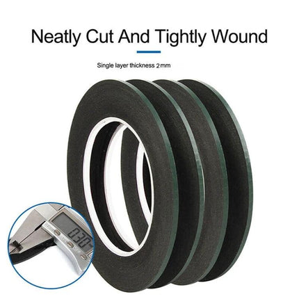Double-Sided Foam Tape for Phone Screen Repairs, 10 Meters Long - neatly cut, tightly wound rolls showing 2mm single layer thickness and strong adhesion