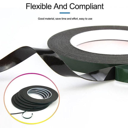 Double-Sided Foam Tape for Phone Screen Repairs, 10 Meters Long - flexible black foam adhesive roll for secure touchscreen and component bonding