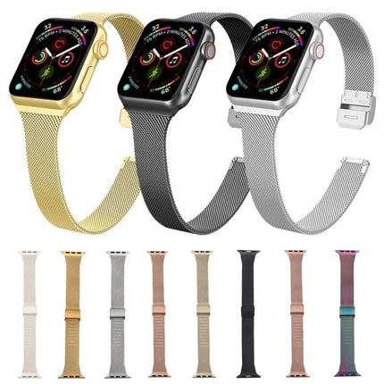 Milanese Stainless Steel Apple Watch Band 38-49mm Adjustable