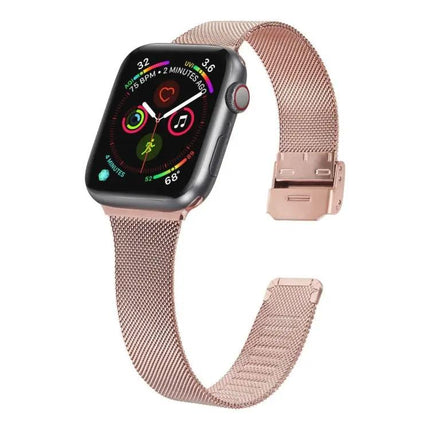 Milanese Stainless Steel Apple Watch Band 38-49mm Adjustable