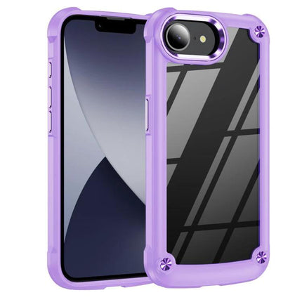 iPhone Case for Everyday Protection and Travel in purple dual-layer TPU and PC with clear back, slim shock-resistant design for commuting and travel