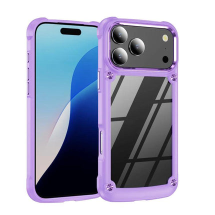 iPhone Case for Everyday Protection and Travel purple dual-layer TPU PC hybrid clear back, slim shockproof commute and travel protection