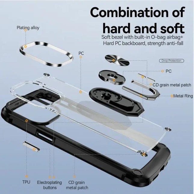 Protective Phone Case With Ring Holder For Everyday iPhone Use | Syndmart