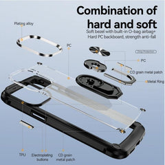 TPU & PC Lens Guard Phone Case with Built-in Ring Holder