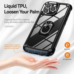 TPU & PC Lens Guard Phone Case with Built-in Ring Holder