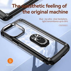 TPU & PC Lens Guard Phone Case with Built-in Ring Holder