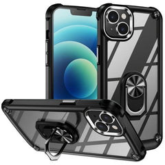 TPU & PC Lens Guard Phone Case with Built-in Ring Holder