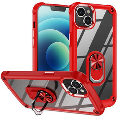 TPU & PC Lens Guard Phone Case with Built-in Ring Holder