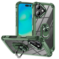 TPU & PC Lens Guard Phone Case with Built-in Ring Holder