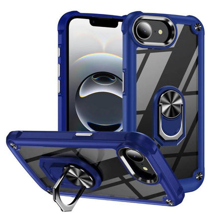 Essential Phone Case With Ring Holder For Daily Use - blue protective case with built-in ring stand for secure one-handed grip and hands-free viewing