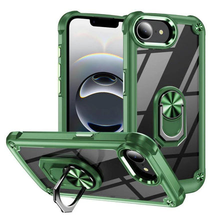 Essential Phone Case With Ring Holder For Daily Use - green protective case with built-in ring grip and kickstand for one-handed use