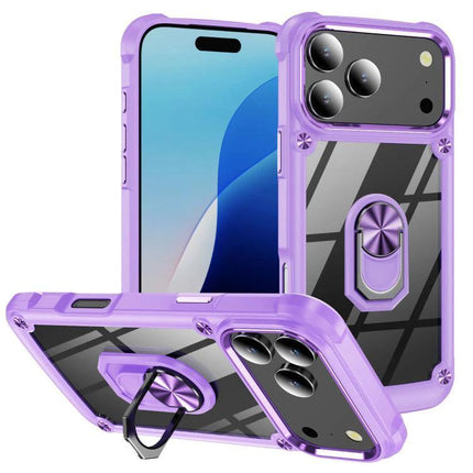 Essential Phone Case With Ring Holder For Daily Use - purple protective case with built-in ring stand for secure one-handed grip