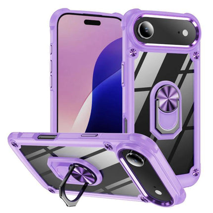 Essential Phone Case With Ring Holder For Daily Use - purple protective case with built-in ring stand for secure one-handed grip and hands-free viewing