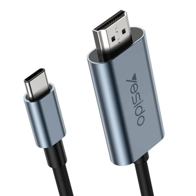 Yesido USB-C to HDMI Adapter Cable for 4K Displays and Devices – blue USB-C to HDMI cable showing USB-C plug and HDMI connector for 4K 60Hz display