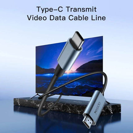 Yesido USB-C to HDMI Adapter Cable for 4K Displays and Devices - USB-C to HDMI 4K 60Hz cable for mirroring laptop to TV or monitor
