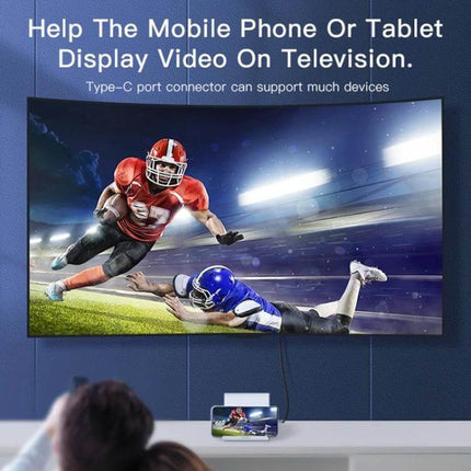 Yesido USB-C to HDMI Adapter Cable for 4K Displays and Devices connecting a phone to a TV for 4K streaming and screen mirroring