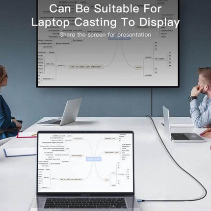 Yesido USB-C to HDMI Adapter Cable for 4K Displays and Devices connecting a laptop to a 4K display for presentations and screen mirroring