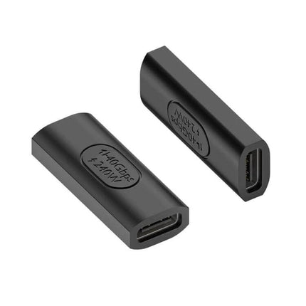 USB-C Female Adapter for Fast Charging and Device Connections – compact black adapter for high-speed charging and data transfer