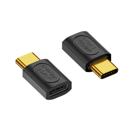 USB-C Straight Adapter for Device Charging and Data Transfer — compact gold-plated Type-C straight adapter for fast charging and high-speed data