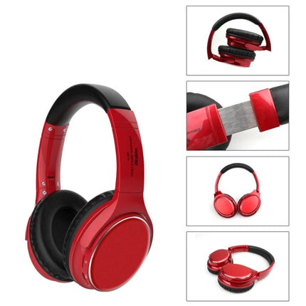 Foldable Bluetooth Headset For Commuting Travel And Work From Home compact red foldable over-ear Bluetooth 5.0 headset