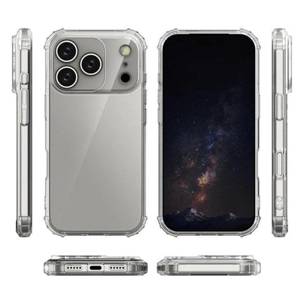 Clear Phone Case for Everyday Use at Home or On the Go - clear soft TPU protective phone case showing front, back, and sides, high-transparency finish