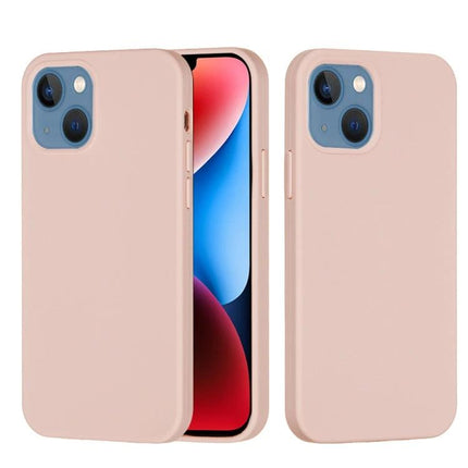 iPhone Silicone Case Slim for Everyday Use in blush pink with hybrid PC frame and soft interior for slim scratch and impact protection
