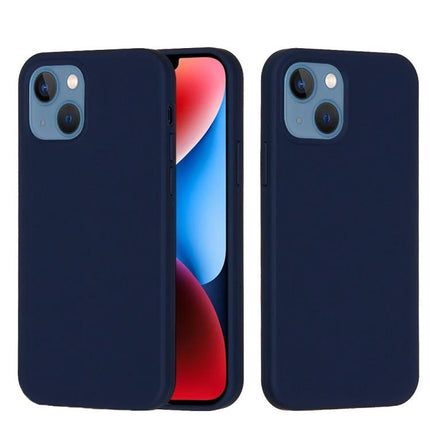 Silicone Phone Case For Daily Use, Slim Protective Cover For Everyday Phone Handling On The Go - navy silicone slim protective phone case with soft flannel interior