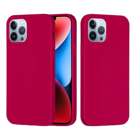 Silicone Phone Case For Daily Use, Slim Protective Cover For Everyday Phone Handling On The Go - slim magenta silicone protective phone case with soft flannel interior