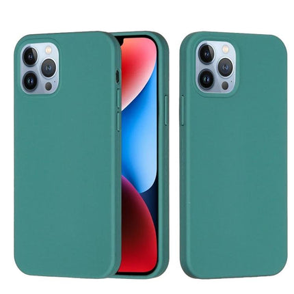 Silicone Phone Case For Daily Use, Slim Protective Cover For Everyday Phone Handling On The Go - teal silicone slim protective phone case with soft flannel interior