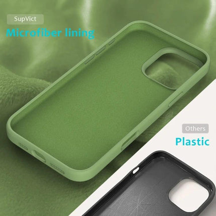 IPhone Silicone Case For Everyday Protection with green silicone exterior and soft microfiber lining for scratch and dirt protection