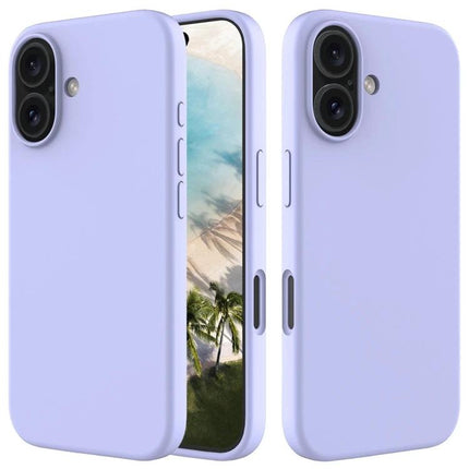 Silicone Phone Case for Everyday Mobile Device Protection in pastel lavender showing precise cutouts and soft flannel interior