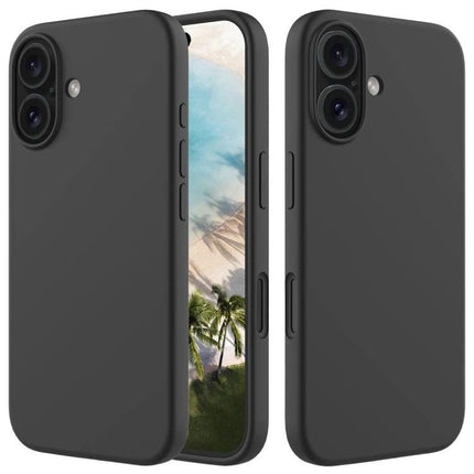 Silicone Phone Case for Everyday Mobile Device Protection — matte black silicone shell with precise button cutouts and soft flannel interior