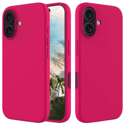 Silicone Phone Case for Everyday Mobile Device Protection in pink silicone with precise cutouts, soft flannel interior and durable PC shell