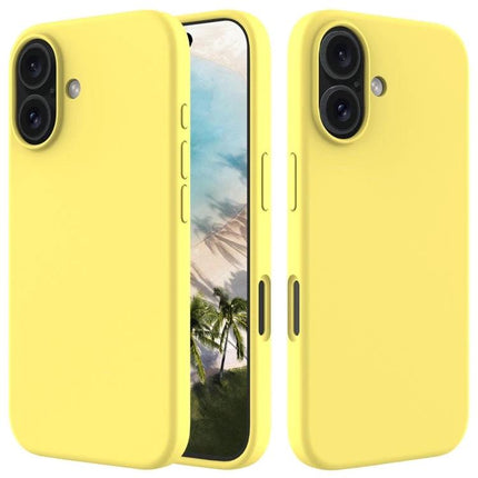 Silicone Phone Case for Everyday Mobile Device Protection in bright yellow, soft silicone shell with precise cutouts and flannel interior