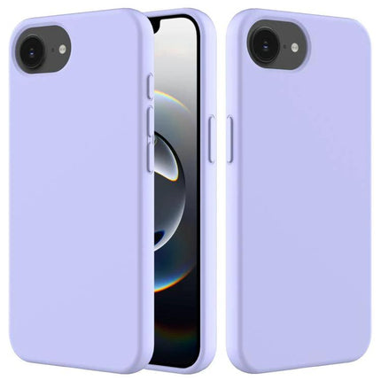 Essential Silicone Case for Everyday iPhone Protection — slim lilac silicone case showing front and back, raised camera lip and precise port access