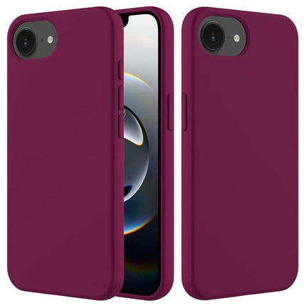 Essential Silicone Case for Everyday iPhone Protection in deep berry, slim durable silicone shell with camera and port access