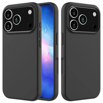 Essential Silicone Case for Everyday iPhone Protection - slim black silicone case with raised camera lip and full port access