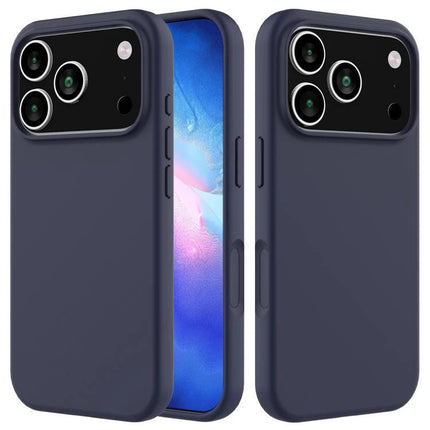 Essential Silicone Case for Everyday iPhone Protection in navy blue showing slim, durable profile and camera cutout