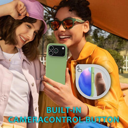 Silicone iPhone Case For Everyday Protection Keeps Your Phone Safe From Scratches And Dirt slim green case with built-in camera control button and soft interior