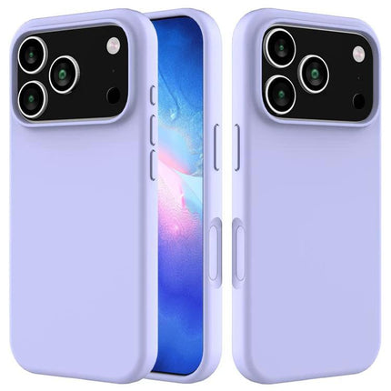 Silicone iPhone Case For Everyday Protection Keeps Your Phone Safe From Scratches And Dirt slim lavender silicone case with raised camera lip and accessible ports