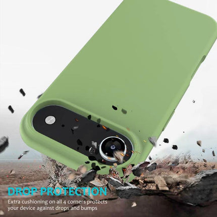Silicone Phone Case for Everyday Protection in green showing drop protection and cushioned corners