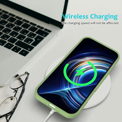 Silicone Phone Case for Everyday Protection shown on a wireless charger with phone displaying charging icon