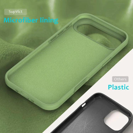 Silicone Phone Case for Everyday Protection with microfiber lining and durable silicone shell in sage green