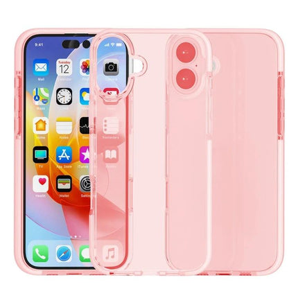 iPhone Case Durable TPU Protection For Everyday Use – slim pink translucent TPU phone case showing front and back, scratch and drop protection
