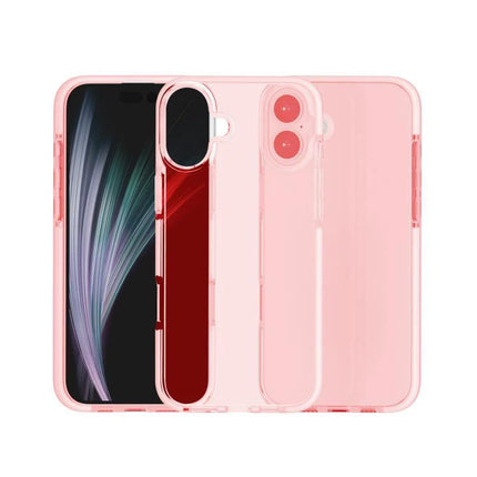 iPhone Case Durable TPU Protection For Everyday Use slim pink transparent TPU case shown with screen and camera cutouts