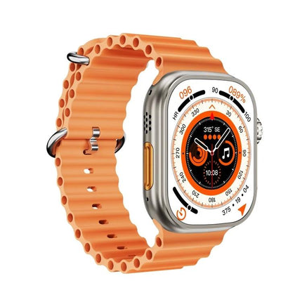 A Versatile Smart Watch for Daily Health and Activity Tracking - orange sport band watch showing heart rate and activity display