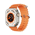 Metal Buckle Ocean Silicone Band (Orange) / Orange